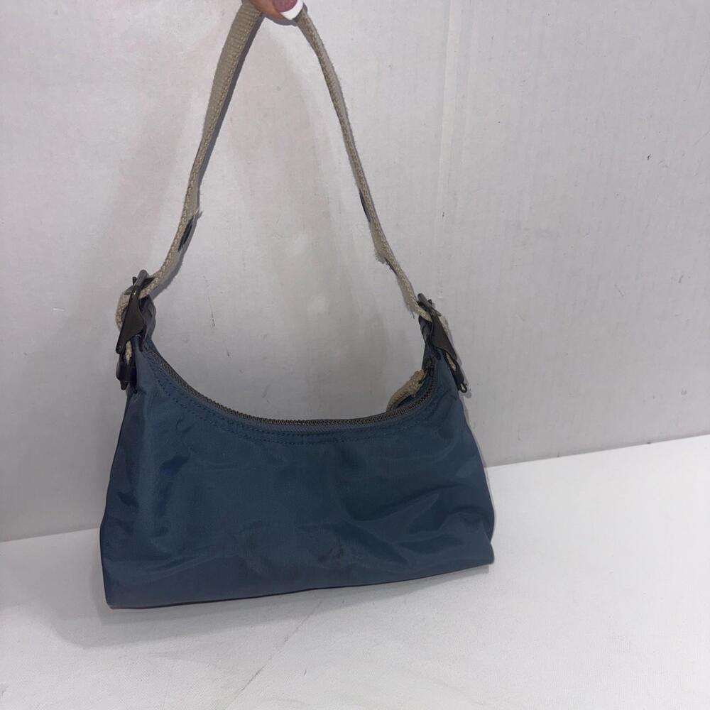VTG Y2K Gap Baguette Small Nylon Handbag Shoulder Bag Purse Zip Blue 2004‎ READ - Picture 8 of 15
